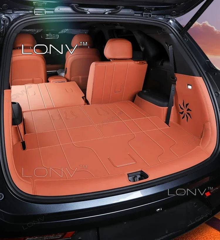 For BYD ATTO 8 Sealion 8 2026 2027 Car Leather Trunk Mat Full Coverage Waterproof Cargo Liner Boot Floor Protector Accessories