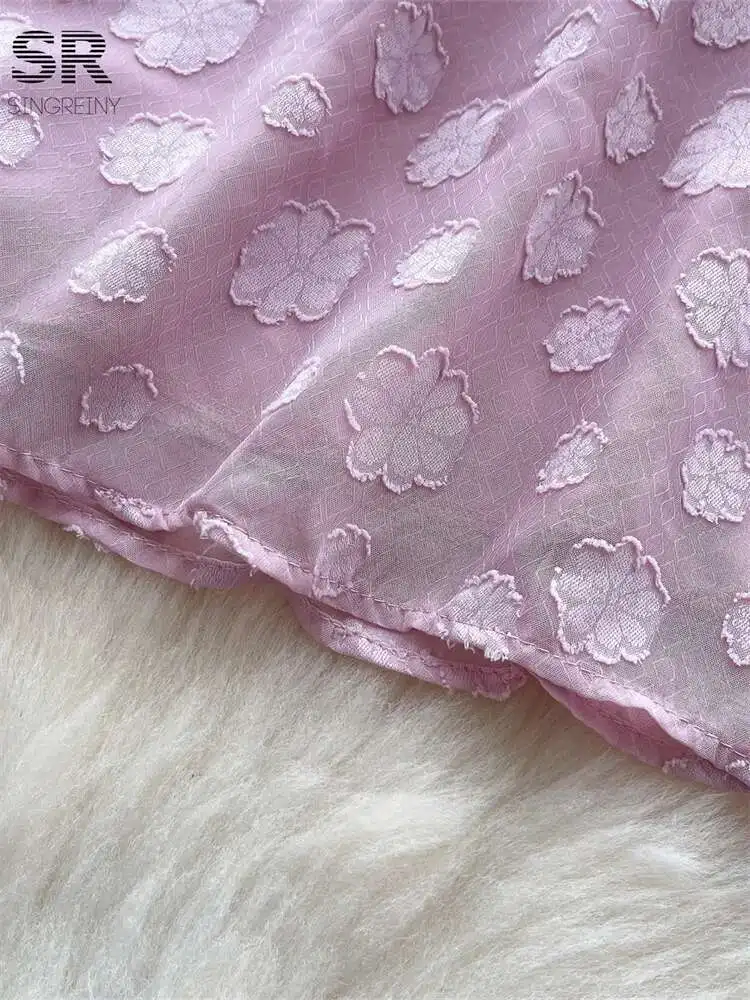 BabYoung Women Ruffle Loose Shirts Off Shoulder Flare Sleeve Temperament Blouse Fashion Wszechstronne letnie topy z haftem kwiatowym