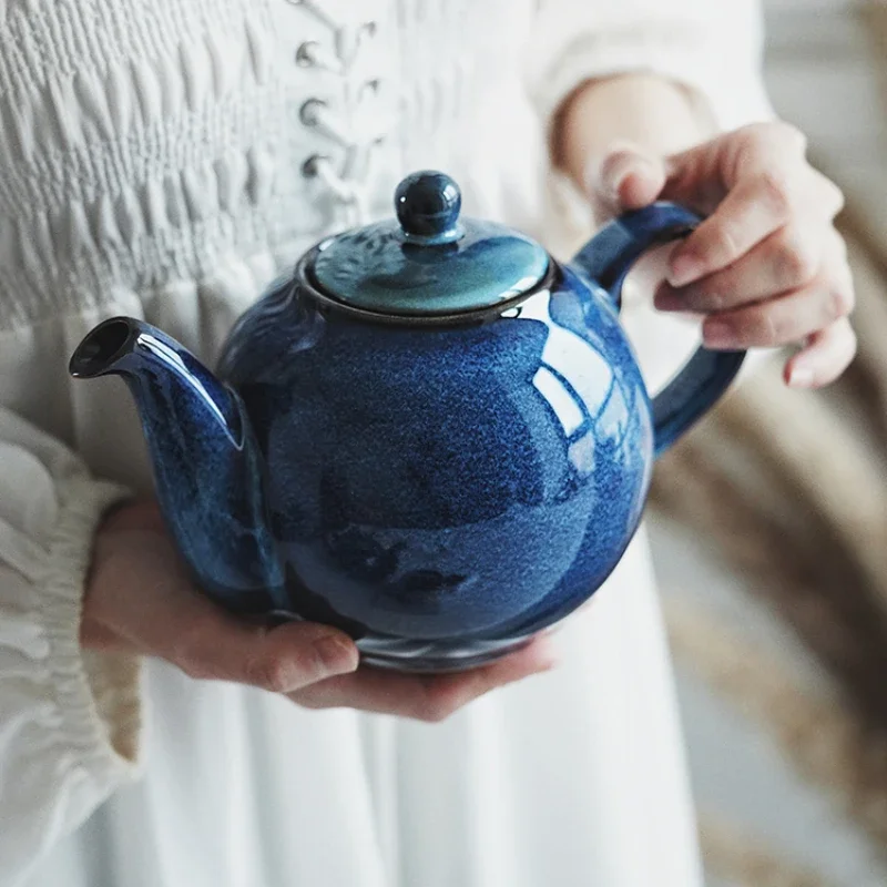 Creative Ceramic Teapot Restaurant Afternoon Teapot Home Kung Fu teapot underglaze color resistant to high temperatures