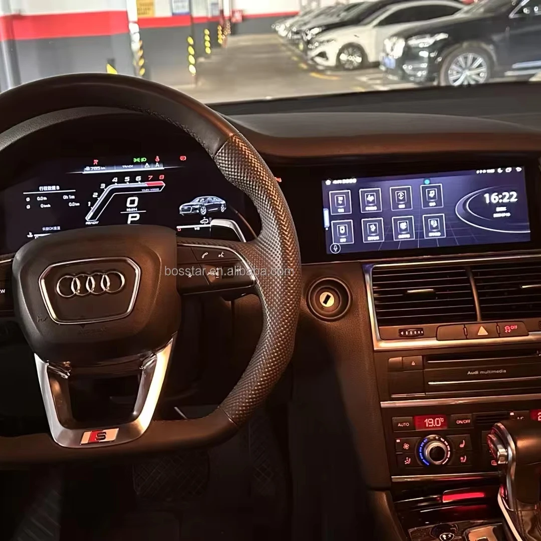 

ZXY Android автомобильная стереосистема Carplay для Audi Q7 2005-2012 двойной экран авто радио с цифровым кластером спидометр GPS Navi головное устройство