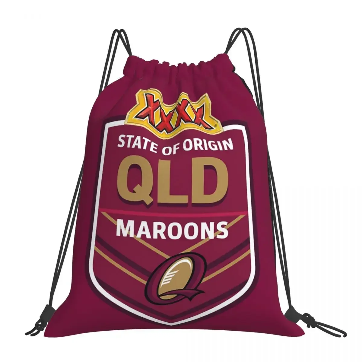 

Exelent Queensland Maroons Design Backpacks Drawstring Bags Drawstring Bundle Pocket Sports Bag BookBag For Man Woman School