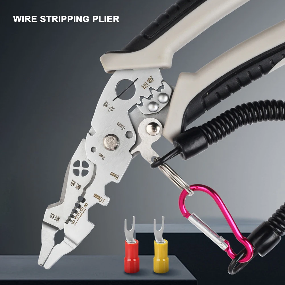 

Multifunctional Wire Stripper Professional Wire Stripping Tool Portable Electric Cable Cutter Electrician Crimping Pliers