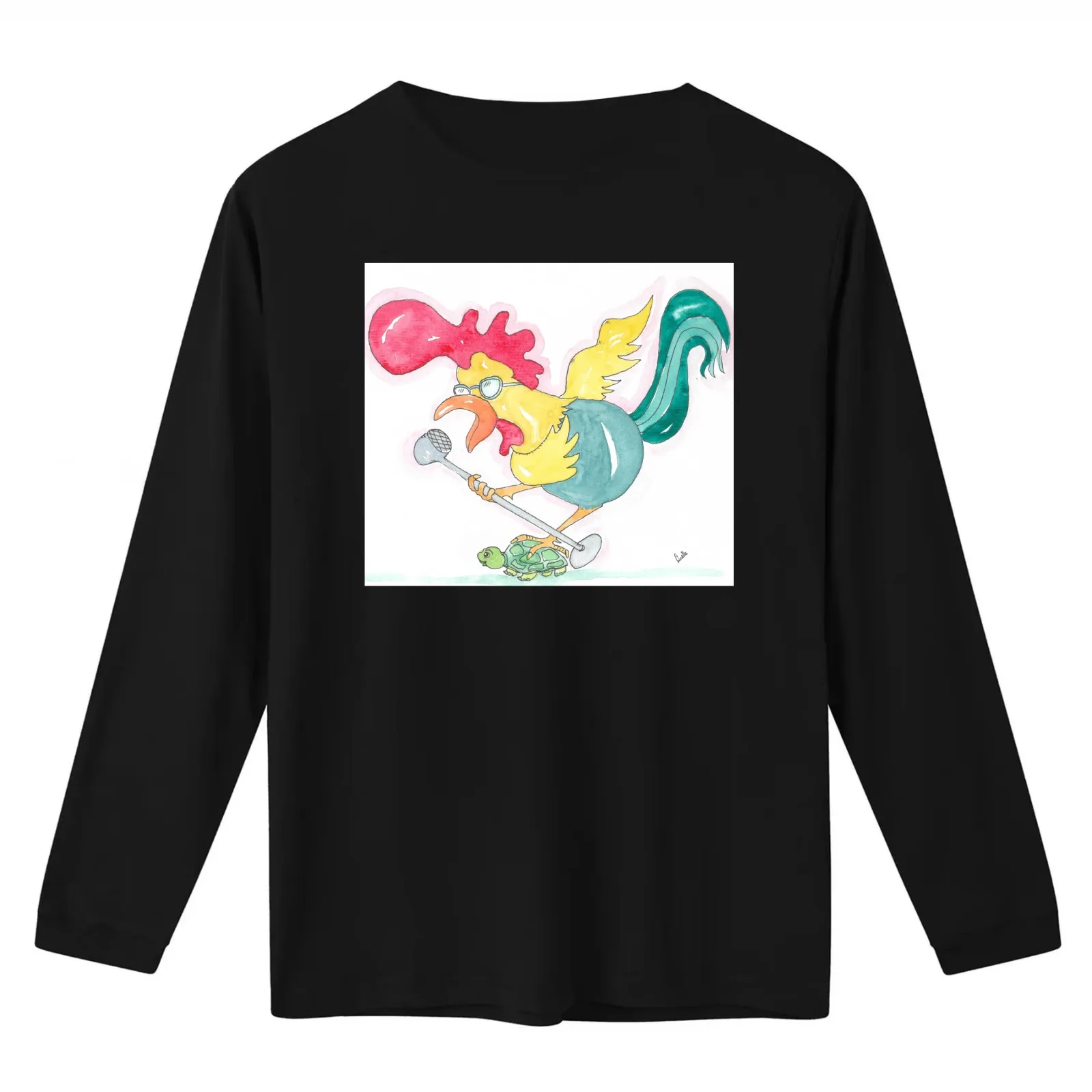Rocking Rooster T-Shirt Summer Casual Cotton Tee Oversized Streetwear Tops Vintage Graphic Print Loose Fit Short Sleeve