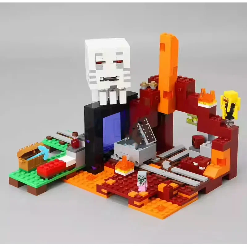 Compatible MOC Sets MC My World Series Building Blocks The Nether Portal Ghast Children's Toys Gift