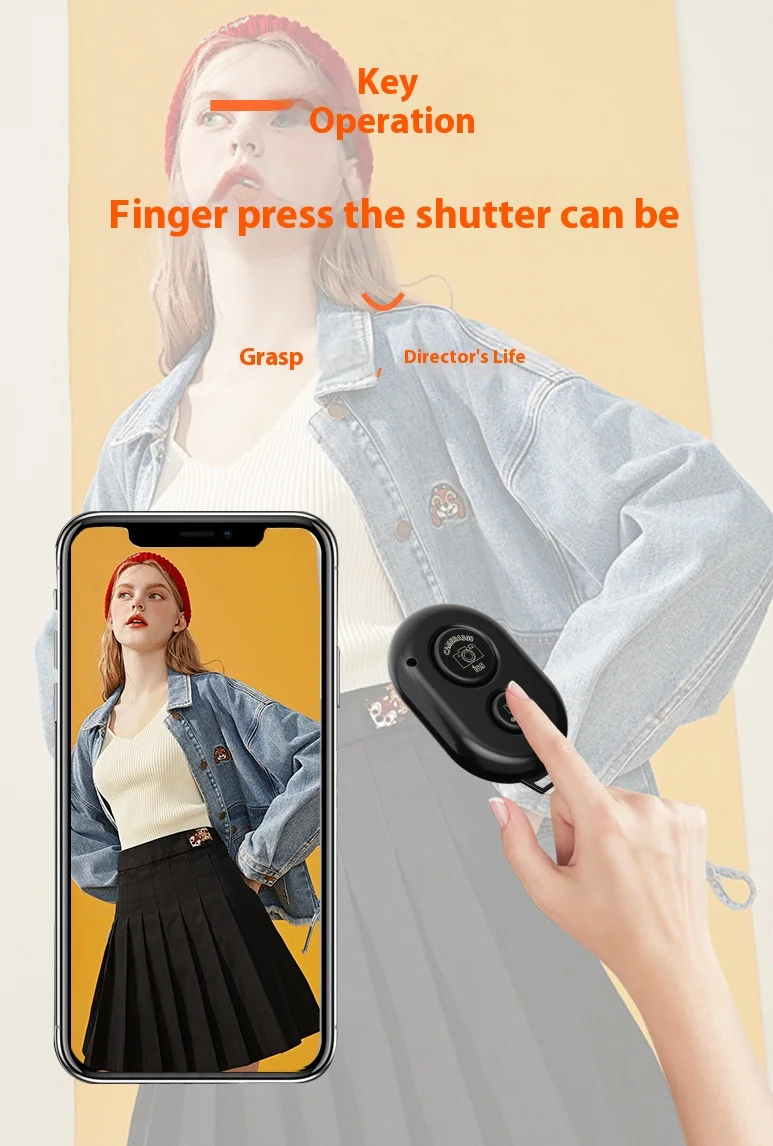 Универсальный мини-беспроводной затвор Bluetooth для селфи с дистанционным управлением для смартфонов и планшетов
