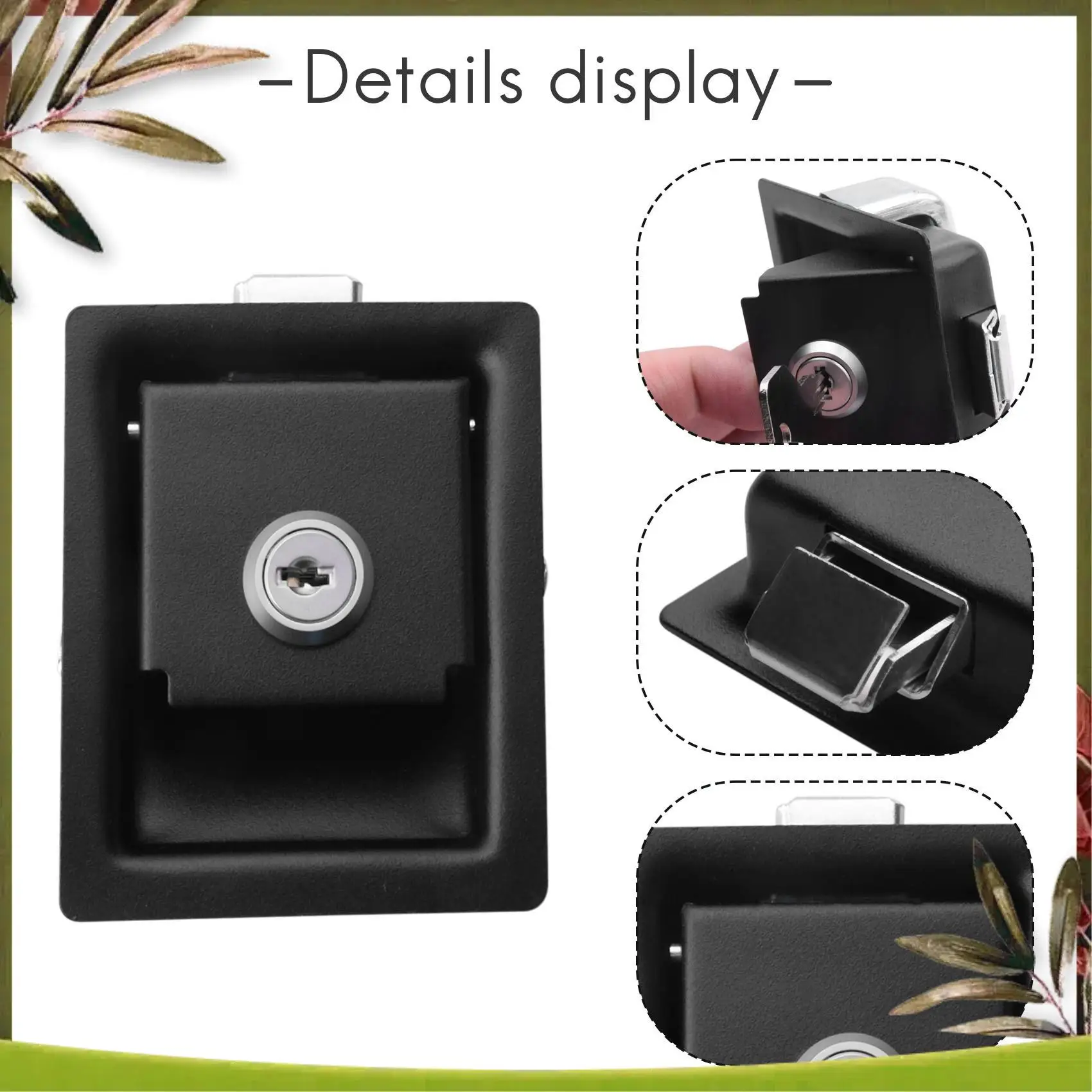 

AB98-Rv Car Paddle Entry Door Lock Latch Handle Knob Camper-Trailer Pull Type Panel Door Lock