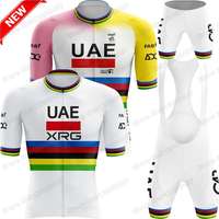 2025 UAE Team World Champion Cycling Jersey Set Tadej Pogačar Cycling Clothing Men Road Bike Shirts Suit Bicycle Bib Shorts