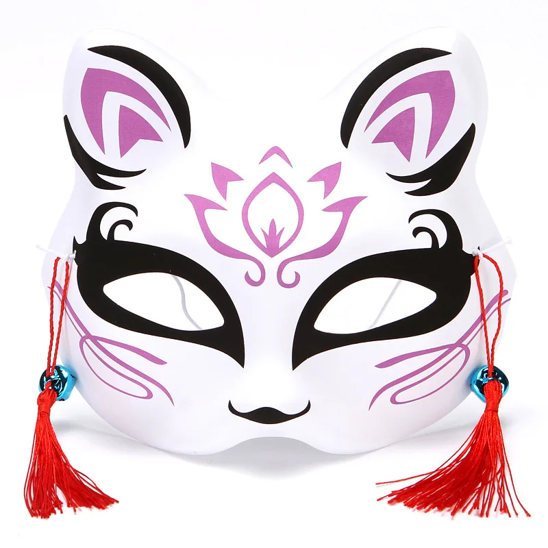 

1PC Cosplay Mask Ballroom Fox Mask Colored Cat Face Paintable Masks Halloween Christmas Dress Up