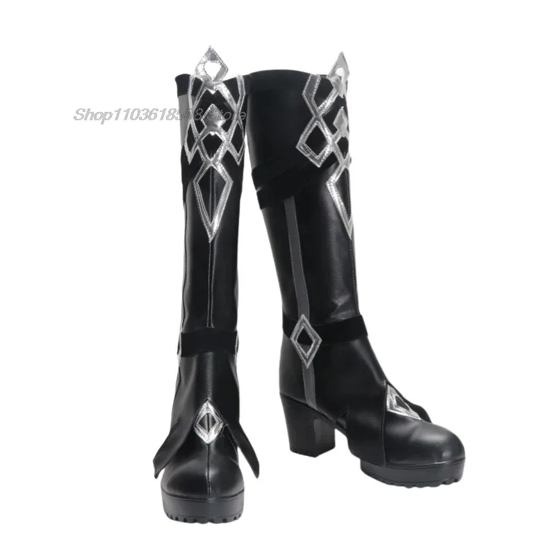 

Genshin Impact Il Capitano Cosplay The Captain Shoes Thrain Sentinel Knight Boots For Women Men Outfit Props