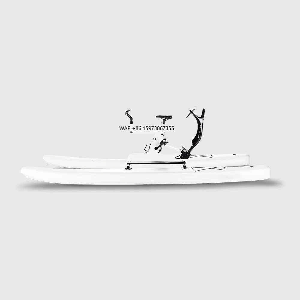 

Jooloog Customized Logo High Strength 0.9mm PVC White/Black Single-person Hydro Inflatable Paddle Sea Waterbike Water Bicycle