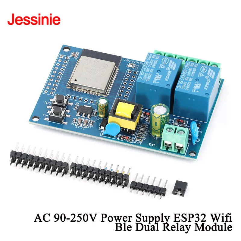 modulo-de-rele-esp32-ac-dc-com-fonte-de-alimentacao-ac220v-wifi-bluetooth-compativel-ble-rele-duplo-de-2-canais-placa-de-desenvolvimento-secundaria-esp32