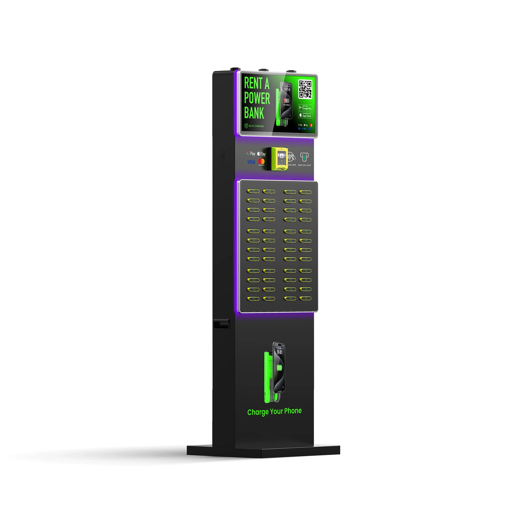 Best Selling Products 48 Slots Power Bank Station Share Restaurant Cell Phone Charging Station Fast Docking Station Embedded Pos