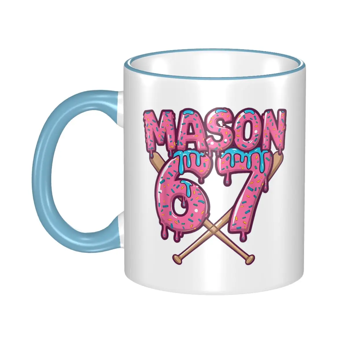 

Six Seven Ice Cream Drip Sport 67 Fun Mason Meme Coffee Mug Kawaii Tea Cups For Office