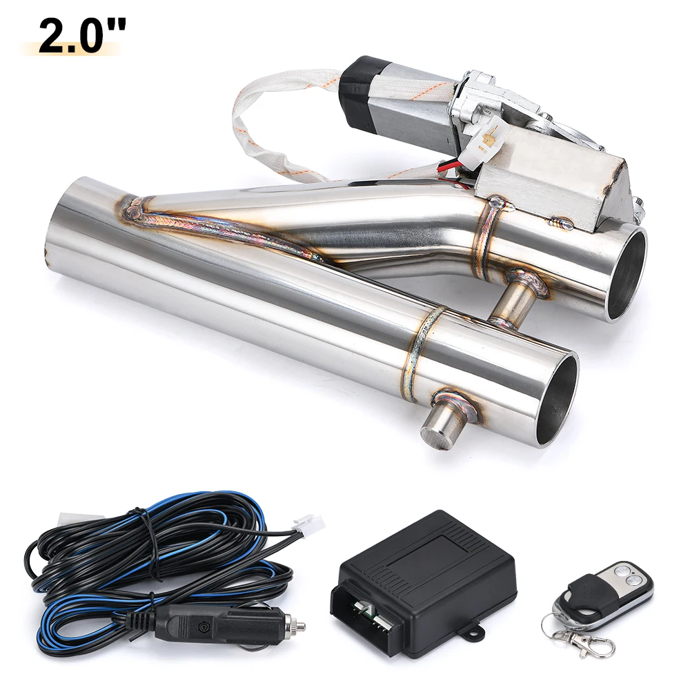 Universele Rvs 304 2.0 "2.25" 2.5 "3" Dual-Valve Elektrische Uitlaat Downpipe Uitsparing Met afstandsbediening Draadloze Accessoires