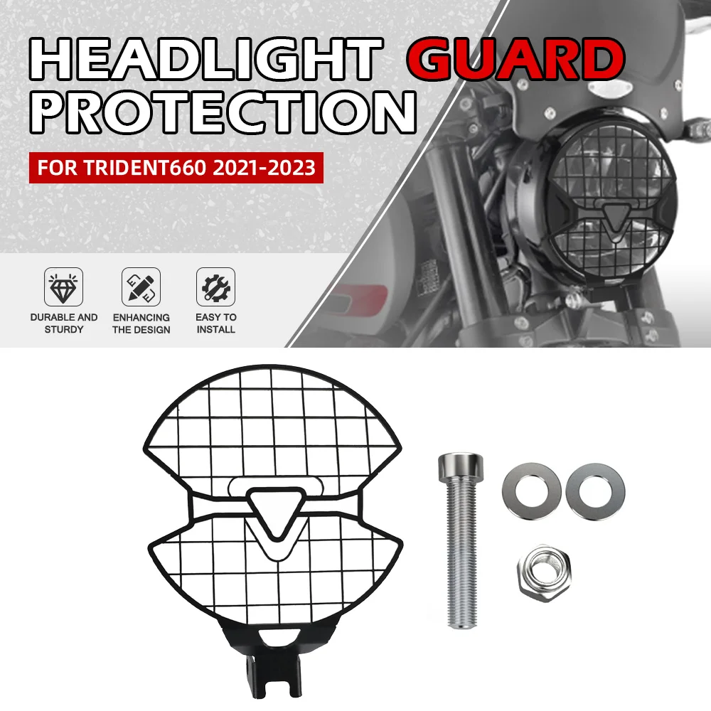 

For Trident 660 2021-2022-2023-2024 Motorcycle Accessories Headlight Head Light Grille Protector Guard Cover Protection Part