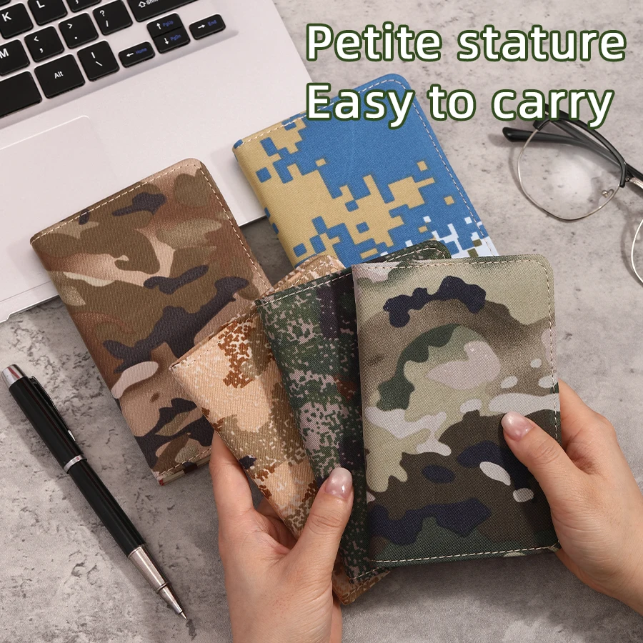 1 carnet de notes camouflage A6, agenda en tissu Oxford, carnet ligné de 200 pages, carnet de poche portable de 5,5x3,7 pouces