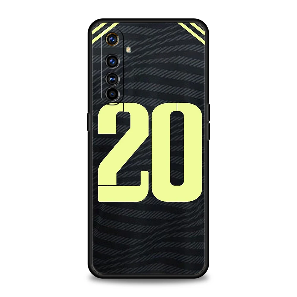 FootBall Number Soft Silicone For Realme 8i 9i 9 Pro Plus GT2 Pro C3 6 7 8 Pro C21 C11 C25 Pro 5G Shockproof Phone Cover Fundas