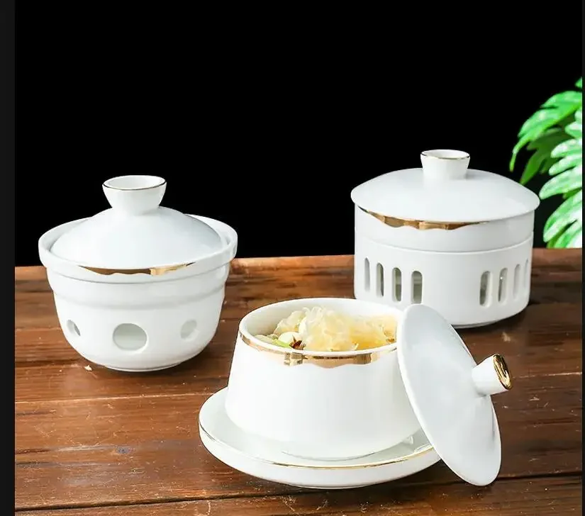 

Heating Ceramic Tableware Chinese Restaurant Party Main Dish Plate with Cover Steak Insulation