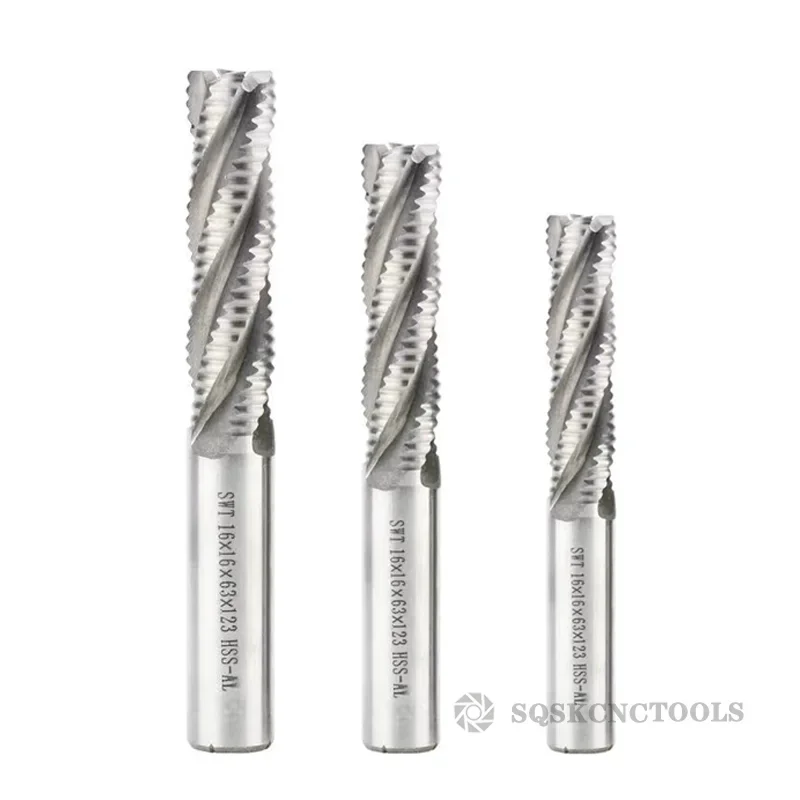 SLUGB Rough End Mill HSS Cutters Carbide Milling Cutter Router Bits End Mill 4 Flute 5mm To 45mm Saw Blade Metal Machining Inch