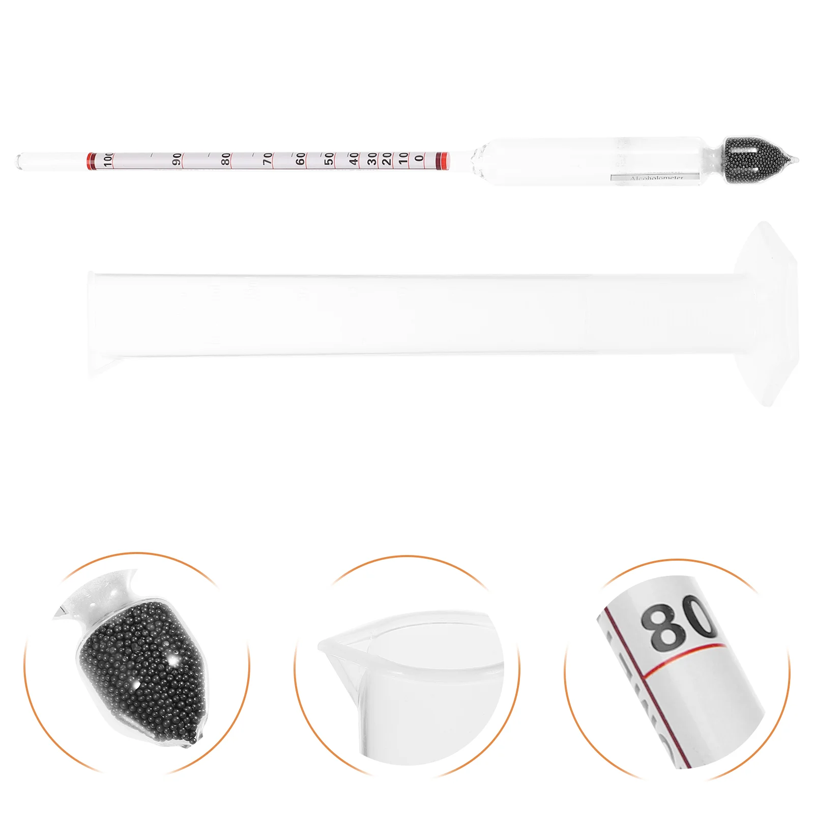 Hydrometer Alcohol Density Plastic Making Supplies and Equipment Tester for