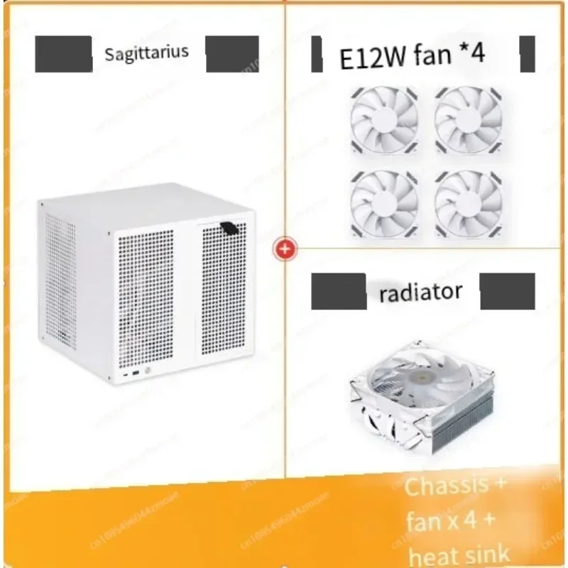 8-bay NAS with Backplane Chassis, M-ATX Compact, Micro ATX/ATX ，PCIe Synology UNRAID，Sagittarius chassis+E12W Fan+Heat Sink