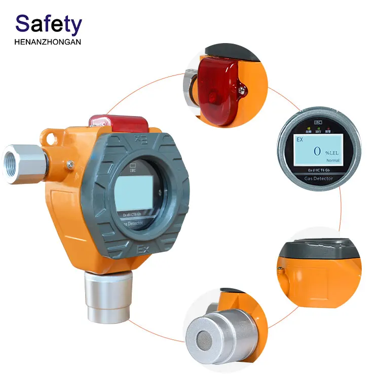 Fixed Gas Monitors Replacement Sensor Transmitter Hydrogen Cl2 So2 H2S Co2 Combustible Helium Fixed Gas Detector