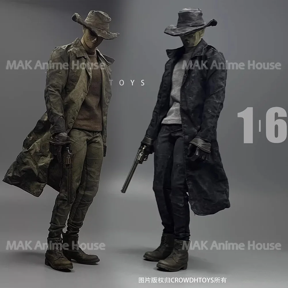 

CROWDHTOYS 1/6 Vintage Style Set Denim Jacket Coat Pants Hat Clothes Model Fit 12'' Male Soldier Action Figure Body Doll