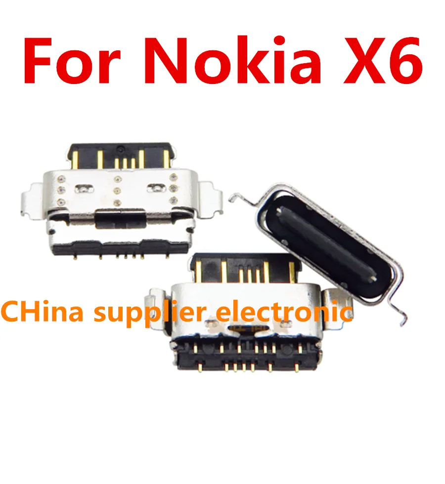 10pcs-100pcs For Nokia 7 Plus TA-1046/1055/1062 / X6 TA-1083/1099/1103/1116 USB Charging Dock Connector Charge Port Jack Socket