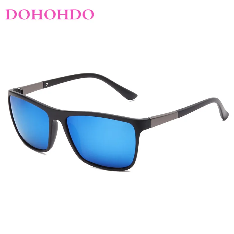 2022 Square Polarized Sunglass Men Driving Sunglasses Classic Retro Brand Designer Sun Glasses Blue Mirror Lens Unisex Glasses