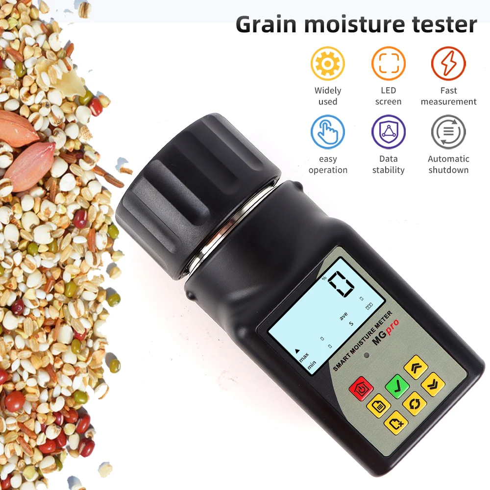 GM-pro Smart Moisture Meter For 25 Kinds Grains Humidity Tester Corn Wheat Bean Peanut Seed Hygrometer Grain Moisture Meter