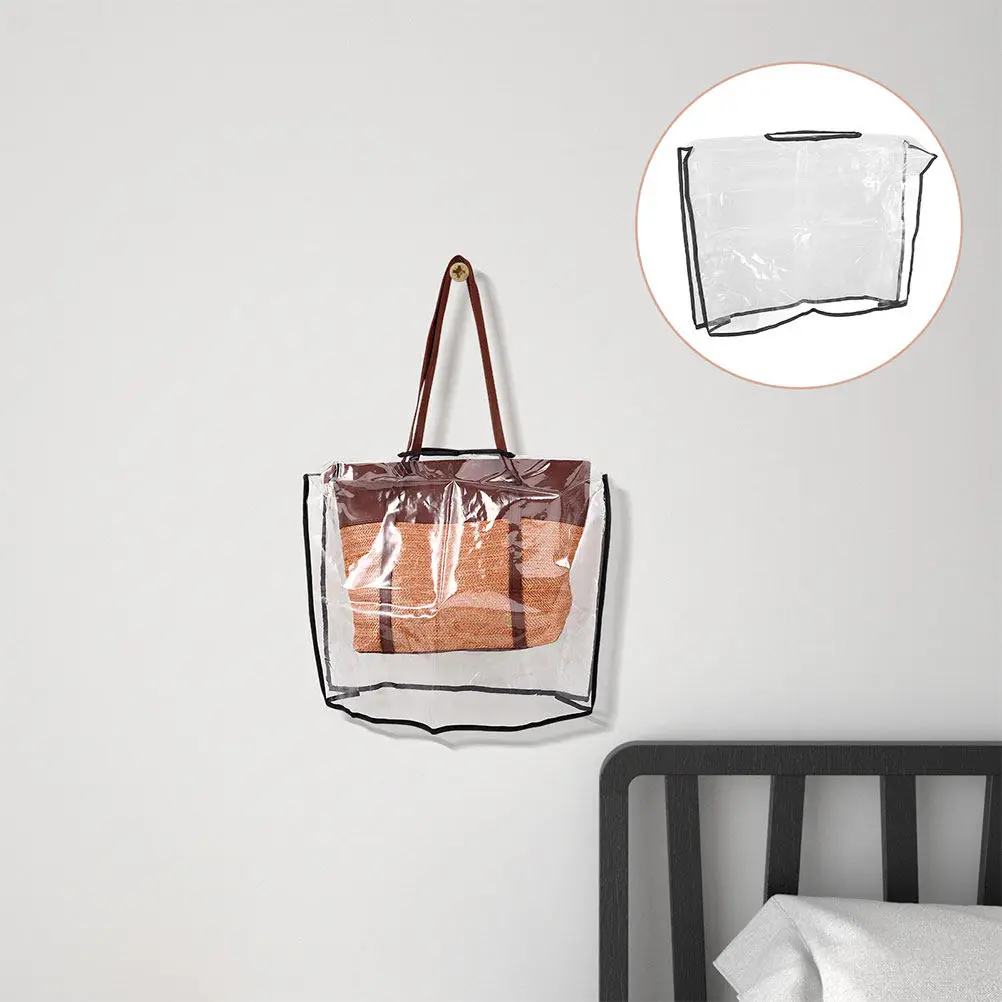 2Pcs Clear Handbag Rain Cover Transparent PVC Waterproof Bag Protector Universal Fit for Luxury Purse Tote Outdoor Activities