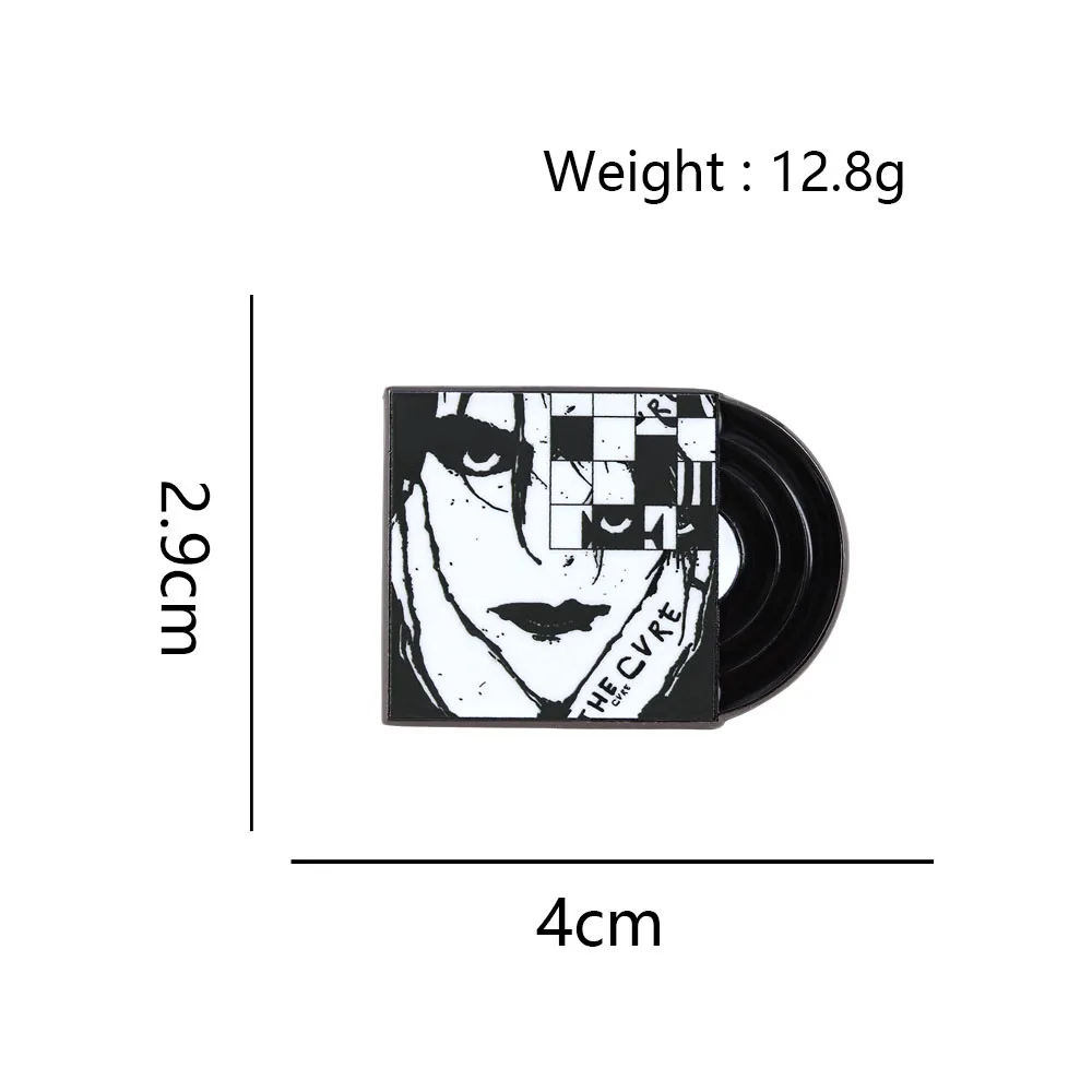 The Cure Retro Gothic Rock Band Brooch Classic Album Cover Pin Perfect For Backpacks And Clothing A Great Gift For Fans