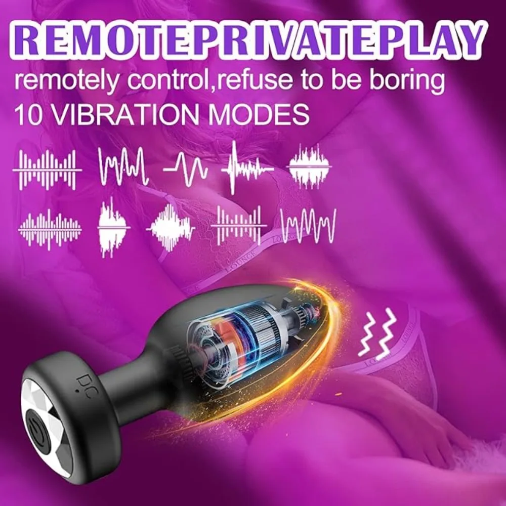 لعبة الجنس الشرجي هزاز للنساء التحكم عن بعد بعقب المكونات مع 10 طرق تهتز جهاز تدليك للبروستاتا سيليكون محفز الإناث ﻿