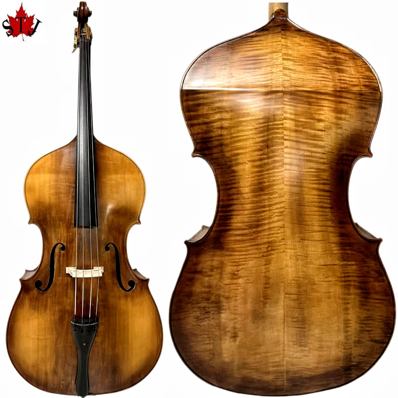 Hand Made Upright double bass Solid Maple back and Spruce wood top 4/4