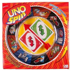 UNO Games SPIN Card Board Game Family Funny Entertainment Poker Playing Cards Toys for Children Birthday Halloween Gifts