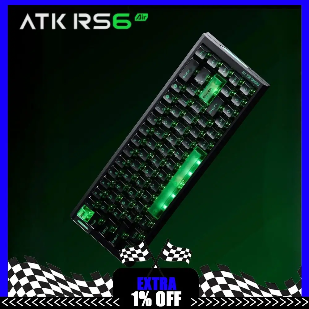 

Atk RS6 Air Magnetic Switch Wired Keyboard Aluminium Alloy 8000hz 0.005mmrt Keyboards Rgb Gasket Pc Gaming Accessories Gift