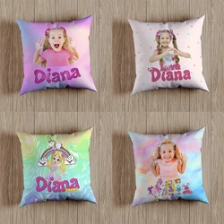 Funda de almohada suave de la serie Diana y Roma para niños, fundas de almohada cuadradas con figuras de acción de nube roja, decoración de sofá, regalo de Juguetes