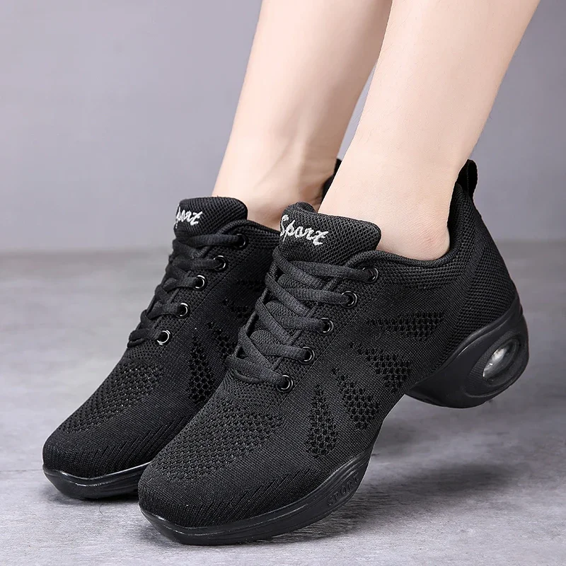 Women\'s Dance Shoes Soft Outsole Woman Breath Jazz Sports Sneakers Girl\'s Ladies Modern Jazz Dancing Shoes Hip Hop Shoes