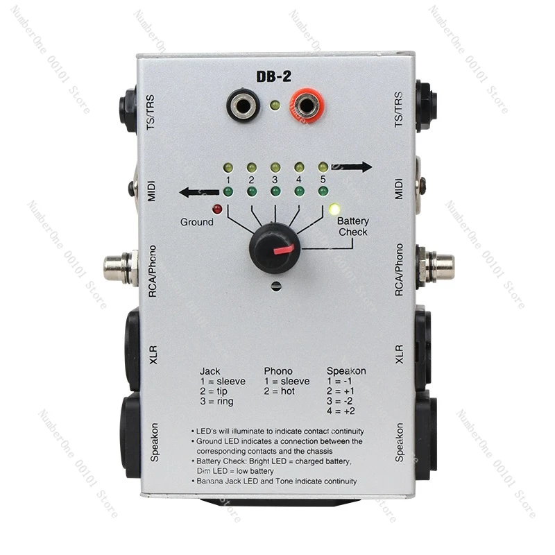 DB-2 Line Tester Audio Cable Signal Test Instrument Audio Engineering Line Tester Multi-Function Line Tester