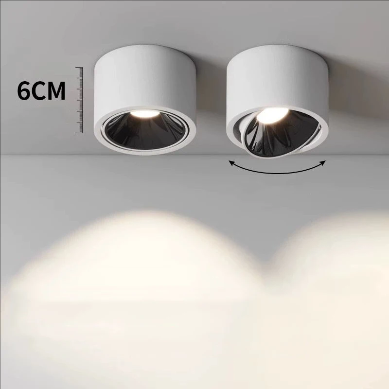 

110V/220V Dimmable LED DownLight Round Surface Mounted LED Downlights 7W 12W 15W Mounted Ceiling Lamps Spot Light
