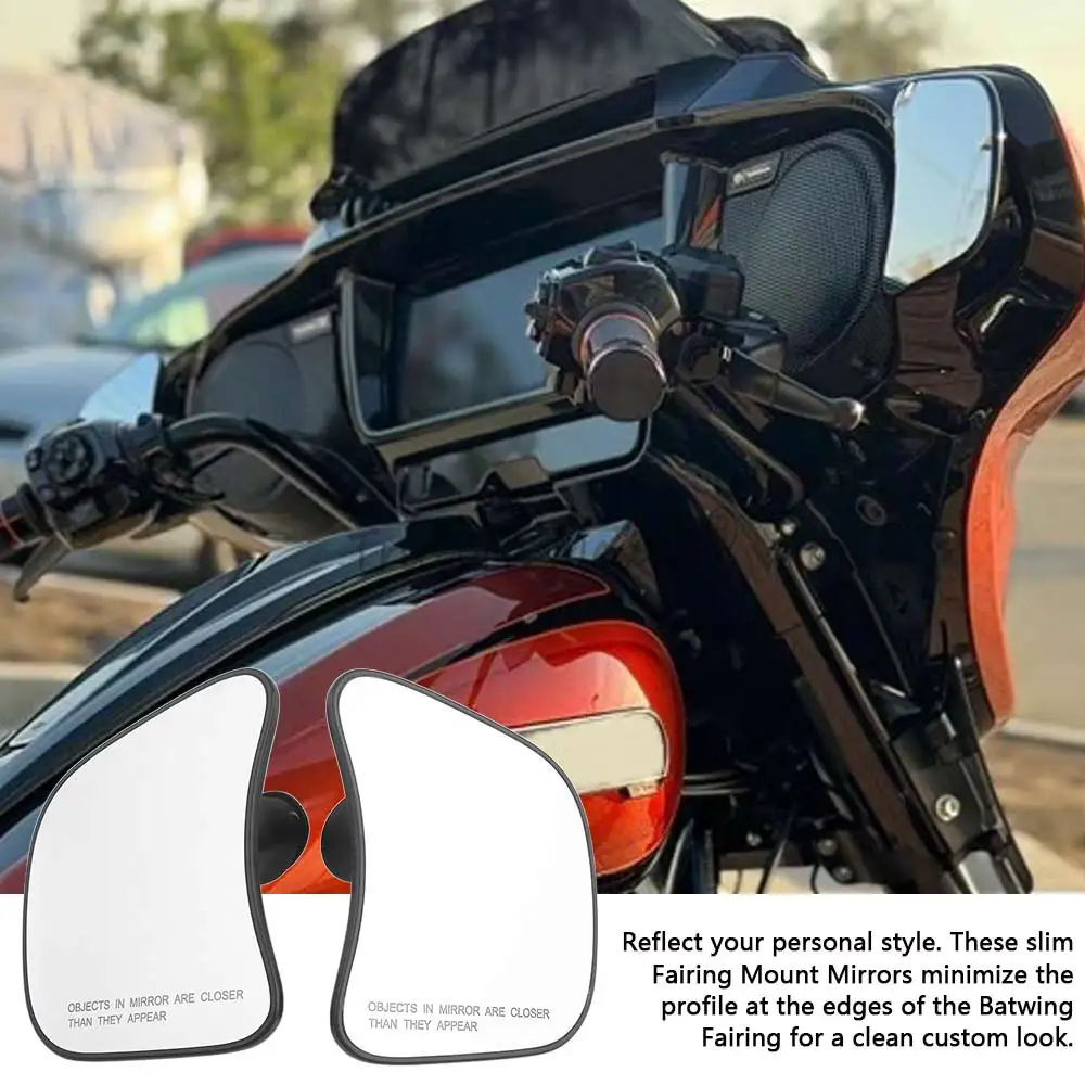 Black Motorcycle Accessory Rearview Mirror Rear Side Fairing Mount Mirrors For Harley CVO Street Glide FLHXSE FLHX/I 2024-later