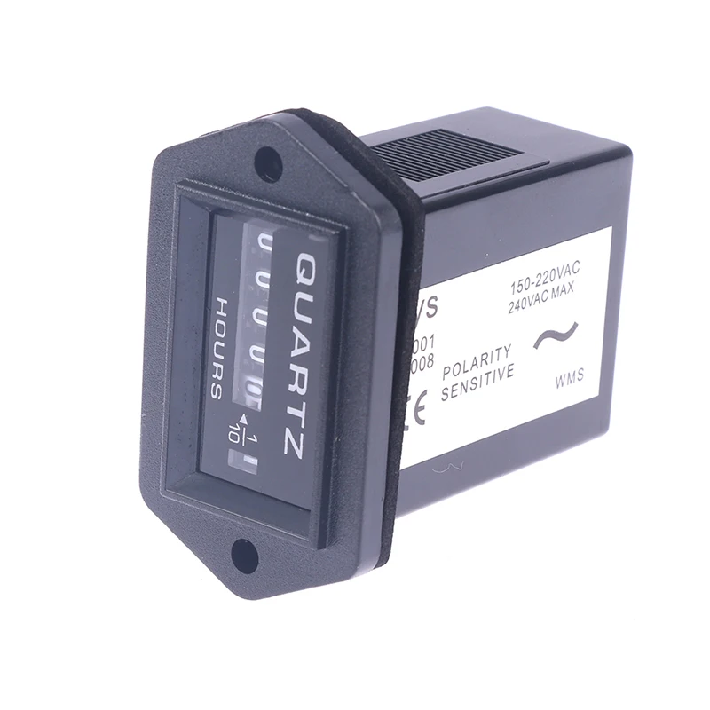 1PC 6 Digits 220V AC Hour Meter,Complete Sealed Quartz Timer Counter 12v-36v dc ac 110v 220v