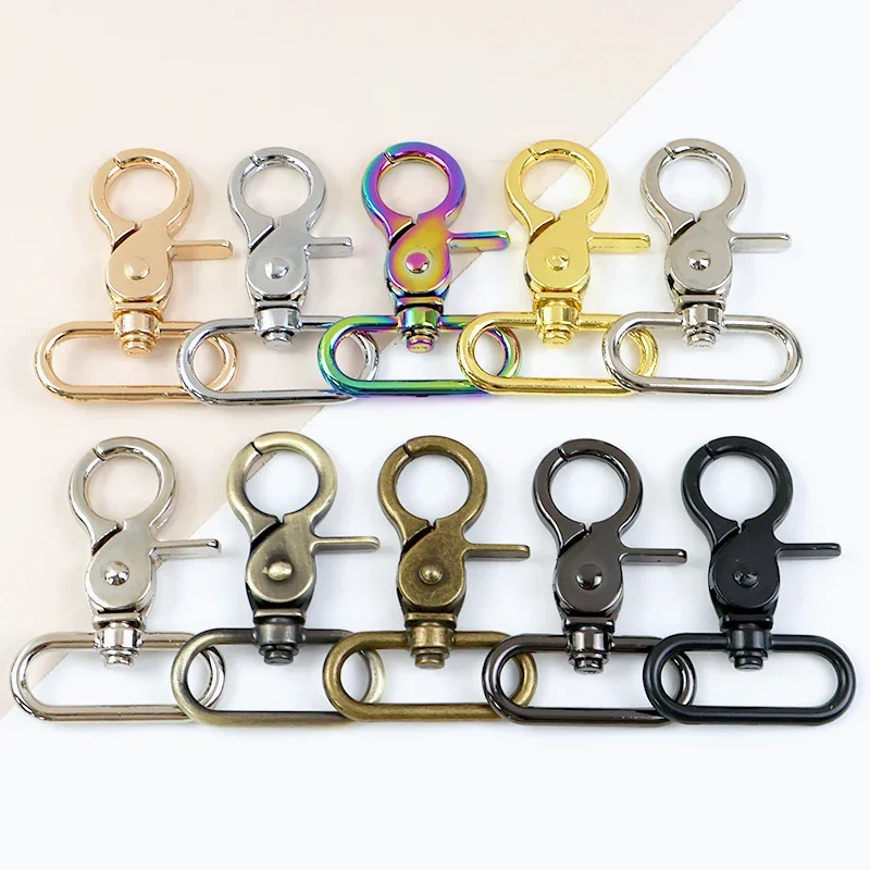 

10Pcs 13/16/20/25/32/38/50mm Swivel Lobster Metal Buckles Leather Bag Strap Trigger Carabiner Clip Buckle Keychain Snap Hook