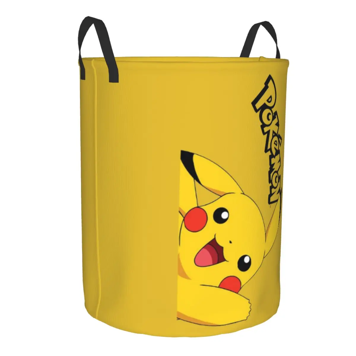 Custom P-Pikachus Laundry Basket Collapsible Anime Manga Baby Hamper for Nursery Toys Organizer Storage Bins