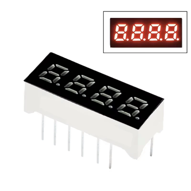 LED Display Module 4 Bits 0.2 Inch Clock Red Anode Digital Tube DIY For Arduino Clock Kit Digital Tube Display Date Temperature