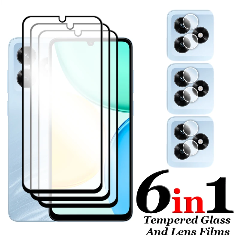 6in1 For Honor X5d Plus Glass For Honor X5d Tempered Glass 2.5D Full Cover Screen Protector For Honor X5d Plus Lens Film