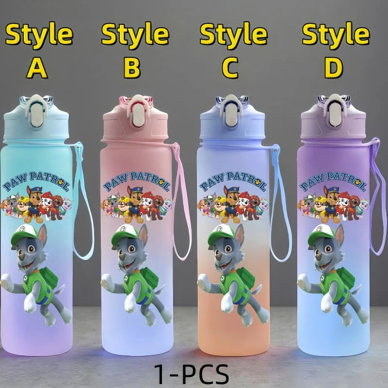 PAW ตัวการ์ตูนน่ารักถ้วยน้ําขนาดใหญ่ความจุกลางแจ้งแบบพกพาเชือกดื่มขวดเด็กของขวัญกาต้มน้ําดื่ม