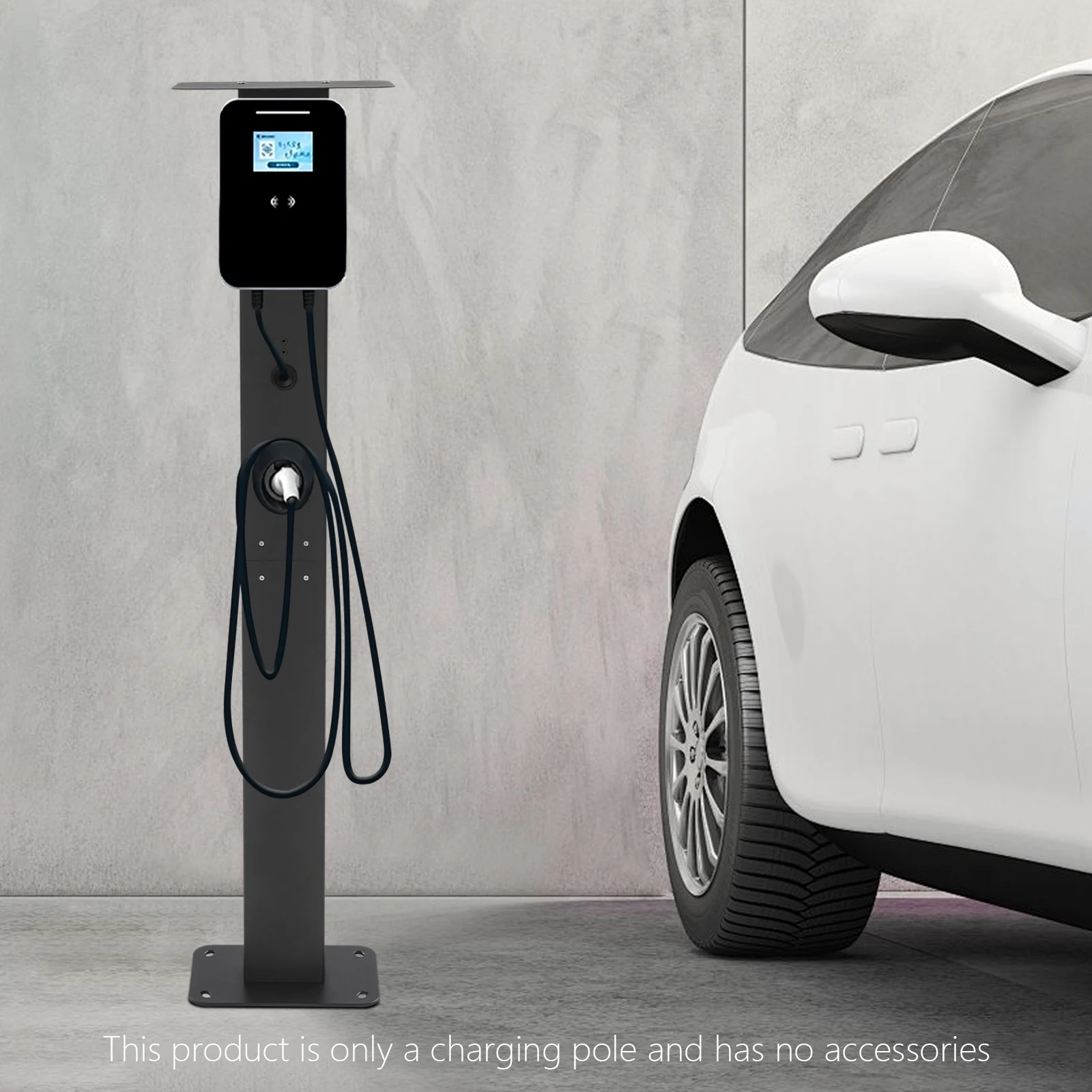 Support de station de recharge pour véhicules électriques, poteau de montage pour recharge de véhicules à énergie nouvelle, poteau de recharge pour voiture en alliage d'aluminium, 28*21*130.5cm pour intérieur, extérieur, garages