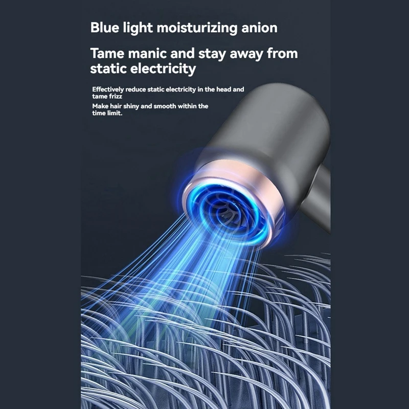 Wireless Hair Dryer Plug -In And Charging 2 In Line 1 With Usb Charging Cold Hot Wind Wireless Hair Dryer EU Plug-A58E