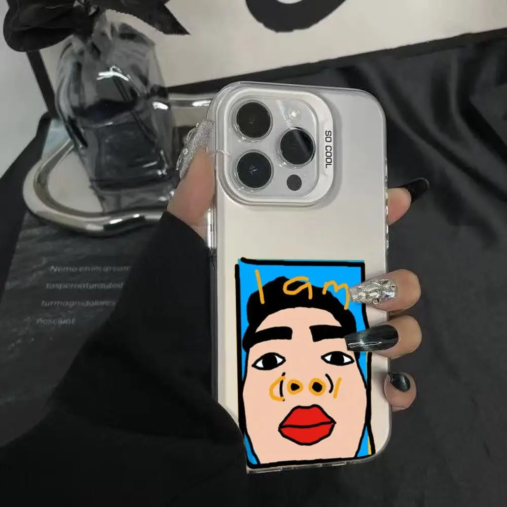 Забавный чехол для телефона I Am Cool цветной Премиум чехол для iphone 16 11 14 15 12 Pro 11 Plus 13 Pro MAX iphone Прямая поставка